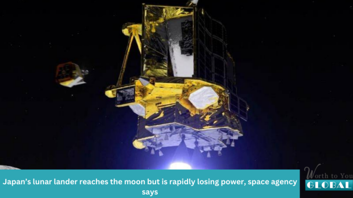 Japan’s lunar lander reaches the moon but is rapidly losing power, space agency says