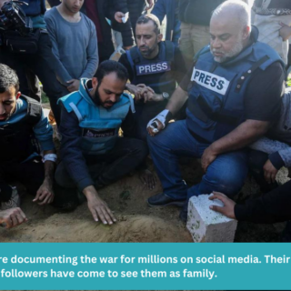 Palestinians are documenting the war for millions on social media. Their followers have come to see them as family.