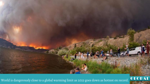 World is dangerously close to a global warming limit as 2023 goes down as hottest on record.