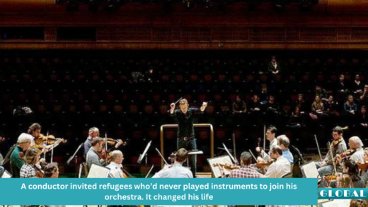 A conductor invited refugees who’d never played instruments to join his orchestra. It changed his life