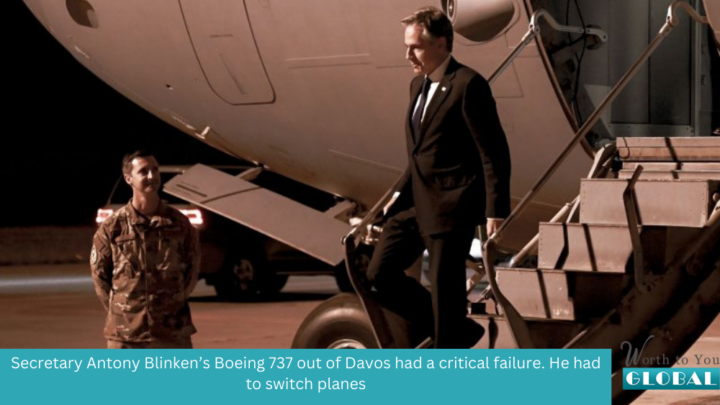 Secretary Antony Blinken’s Boeing 737 out of Davos had a critical failure. He had to switch planes